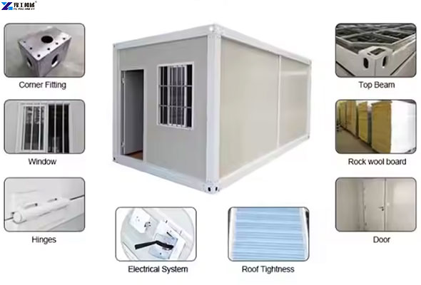 foldable container house customizable parts